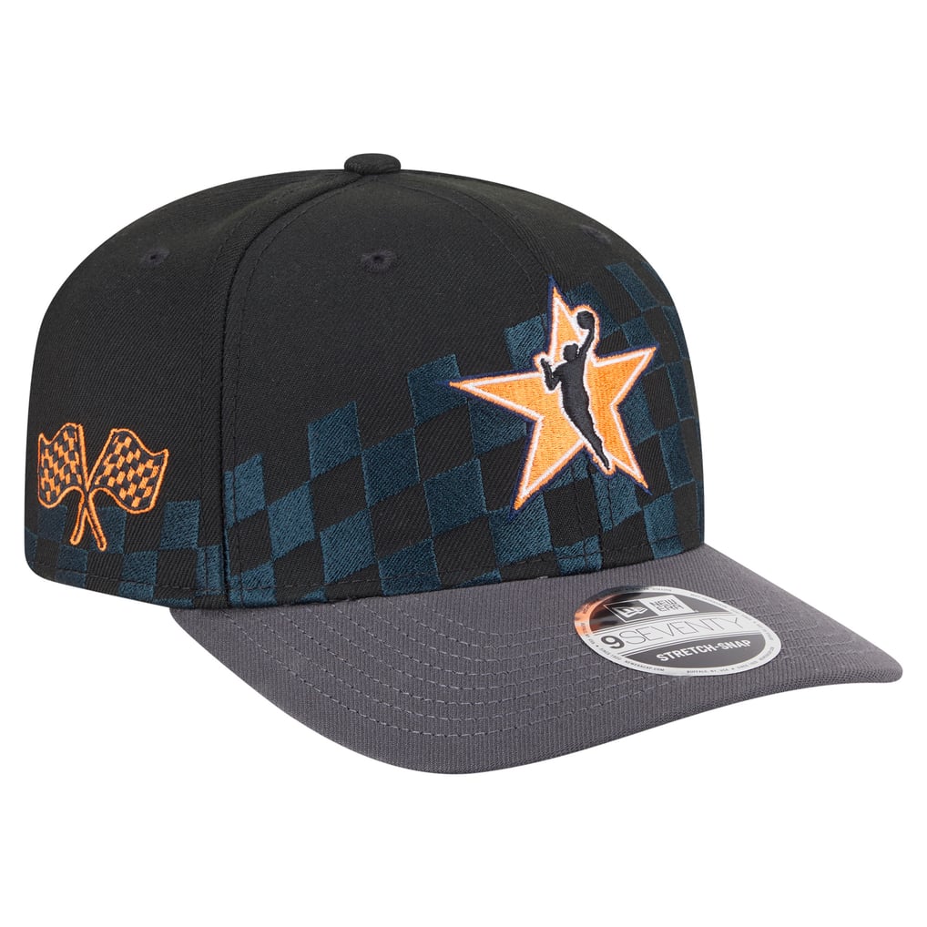  WNBA New Era 9SEVENTY Checkerboard Print Adjustable Hat - Black